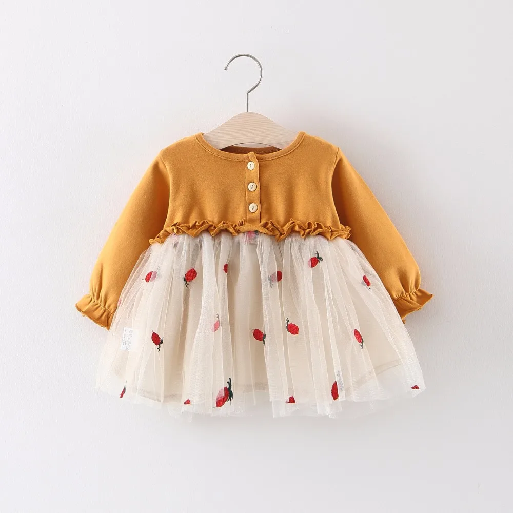 Girls Spring Dress Children Tops Casual One Piece Autumn Kids 1 2 3 years Full sleeve Dresses Clothes For Girl 2019 Costume