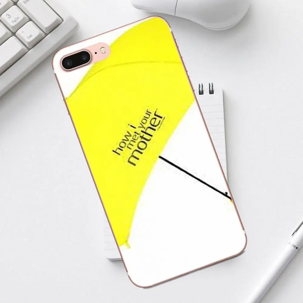 Qdowpz 2018 как я встретил вашу маму желтый зонт для Galaxy Alpha Core Prime Note 4 5 8 S3 S4 S5 S6 S7 S8 S9 mini