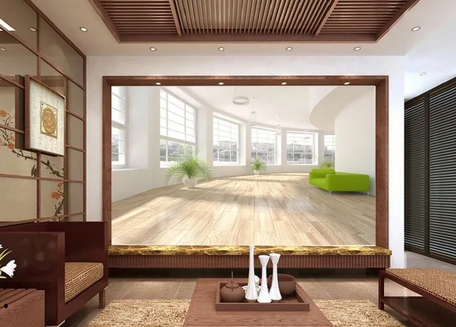 Waterproof Self-adhesive Wallpaper Backdrop Wall Sticker Mural Living Room Decal Balcony View | Дом и сад