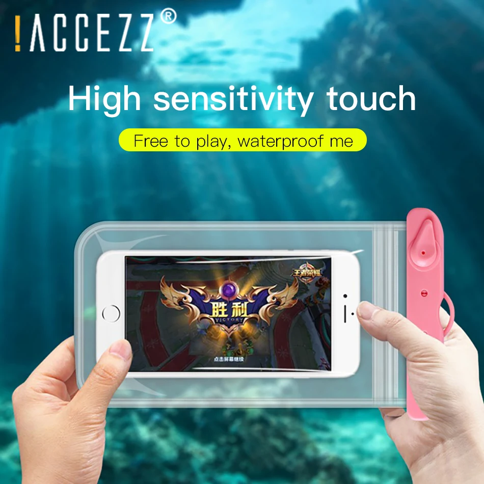 

!ACCEZZ Waterproof Case For iPhone 6 7 X Xs Phone Pouch Swimming Bag Dry Pouch Cover For Samsung S9 Underwater Swim Float Airbag