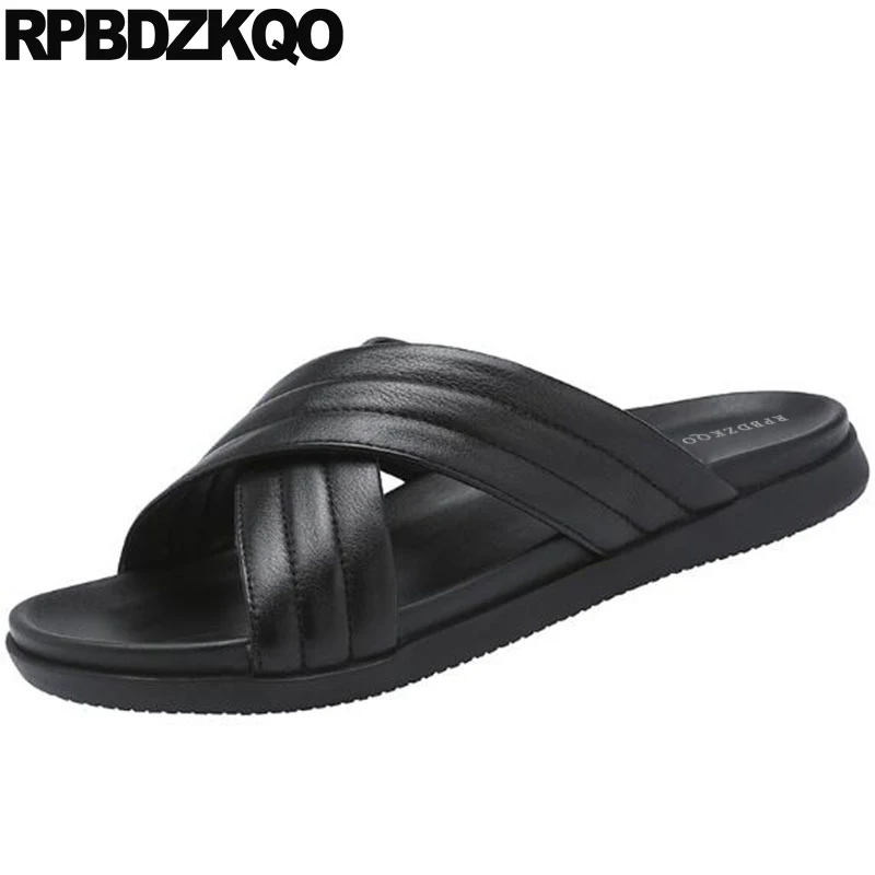 Soft Native Beach Black Water Platform Outdoor Slippers Waterproof Men Sandals Leather Summer Famous Brand Designer Shoes Slides