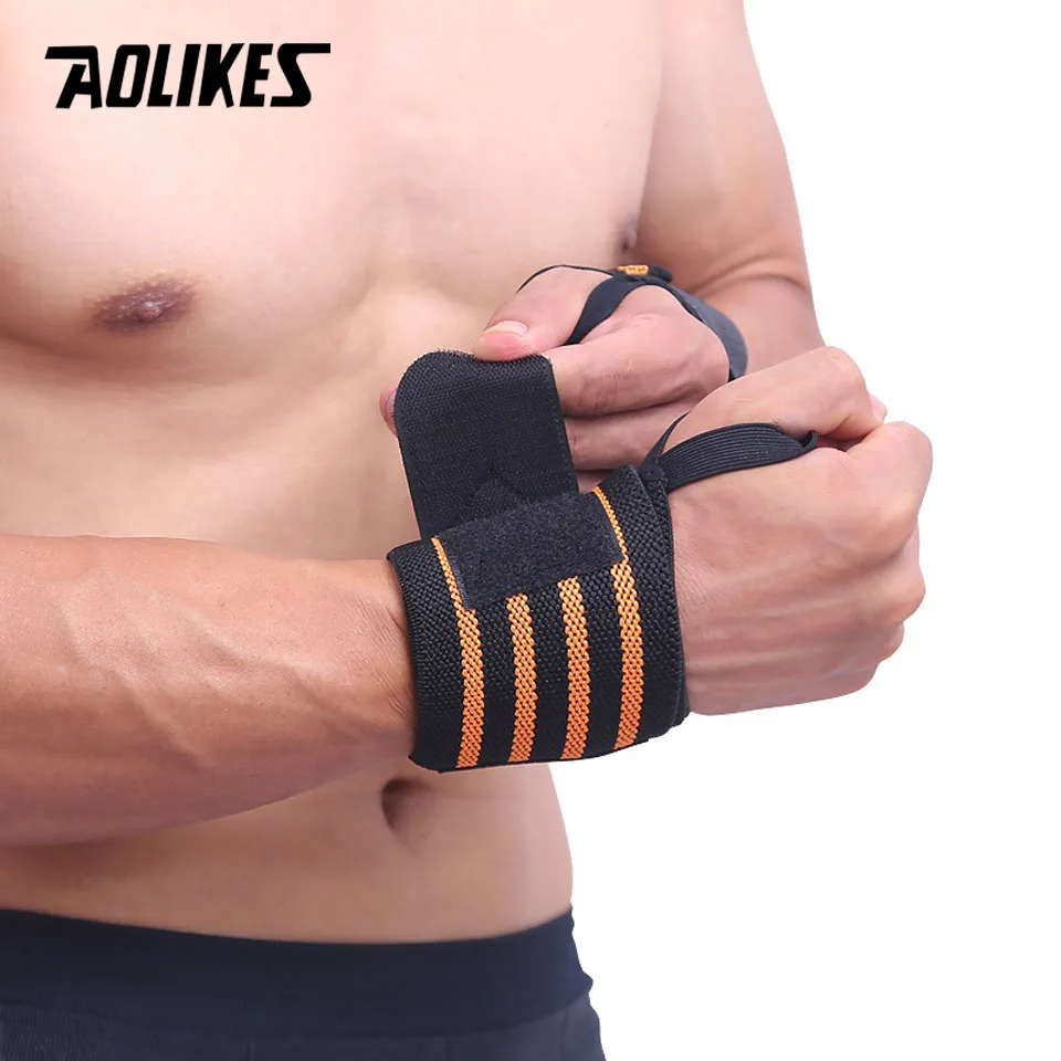 AOLIKES 2 шт./лот Powerlifting спортивный браслет для тренажерного зала фитнеса гантели