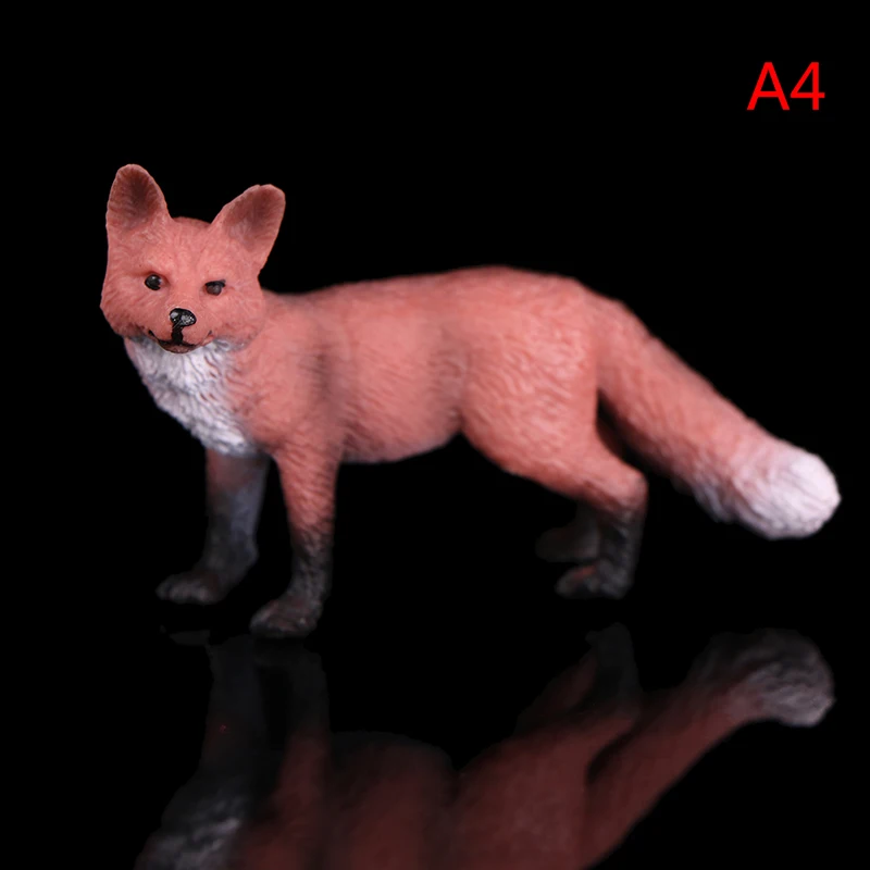 

6 Styles Realistic Red Fox Wildlife Zoo Animal Figurine Model Action Figure For Kids Toy Gift Home Office Desk Club Decoration