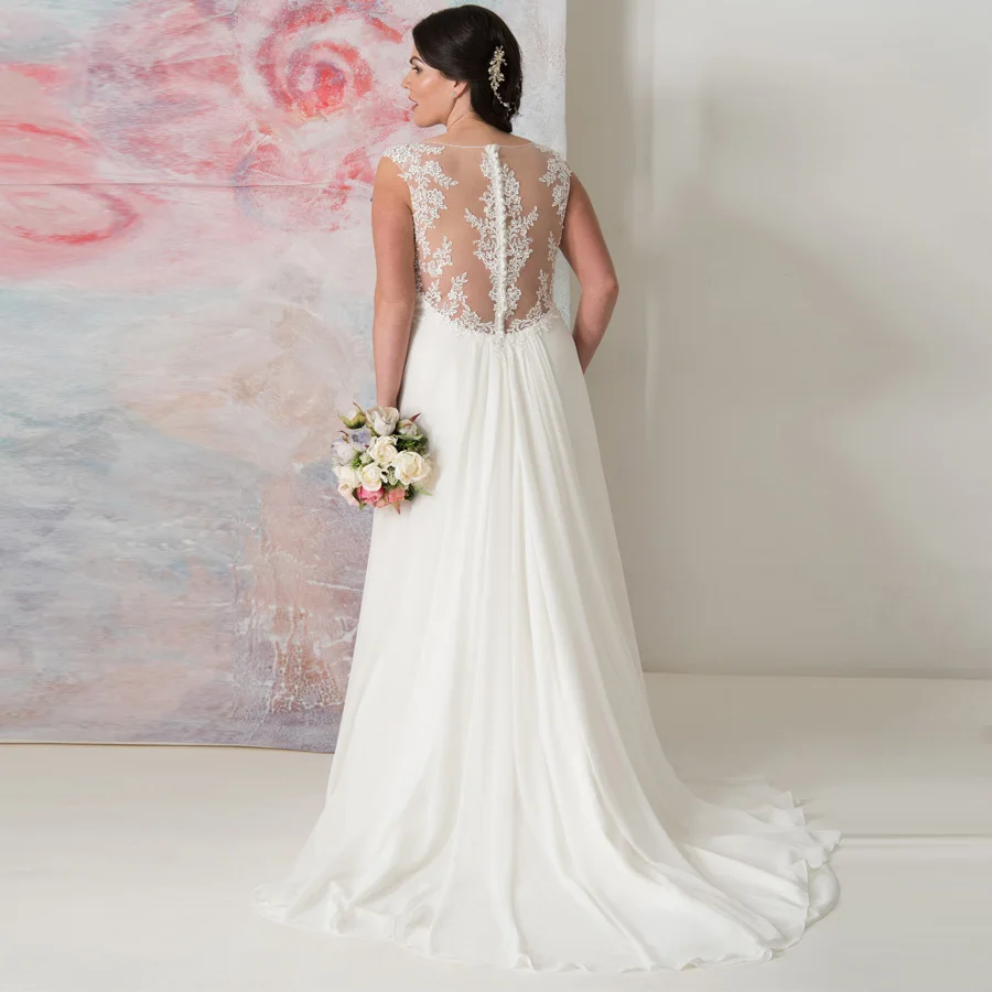 ADLN элегантный плюс размеры лёгкие Свадебные платья средства ухода за кожей Шеи