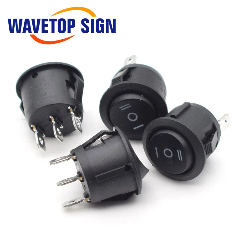 Маленький круглый переключатель для лодки черный Мини Круглый 3 Pin|Выключатели| |