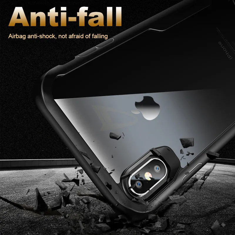 Luxury Shockproof Phone Case On The For IPhone XS Max X XR Soft Transparent Cover 8 7 6 6s Plus Bumper |