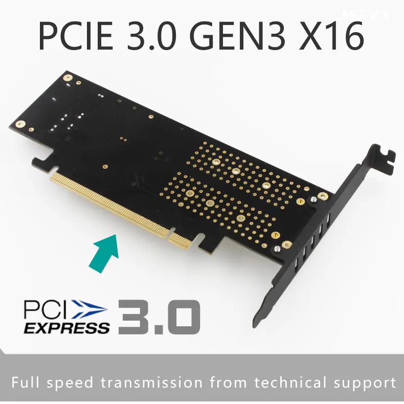JEYI KNIGHT power-Fail защита PCIE3.0 NVME M.2 адаптер x16 Full speed M.2 добавить на карту теплоотвод пластина-вентилятор охлаждения SSD