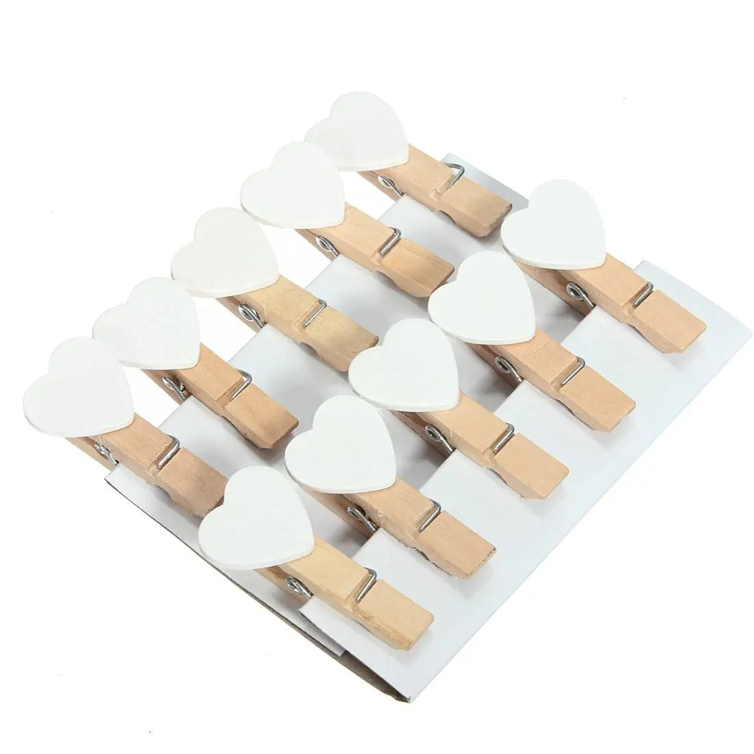 50 шт 3 5 см Мини Сердце деревянная прищепка для фото бумаги деревянный дом
