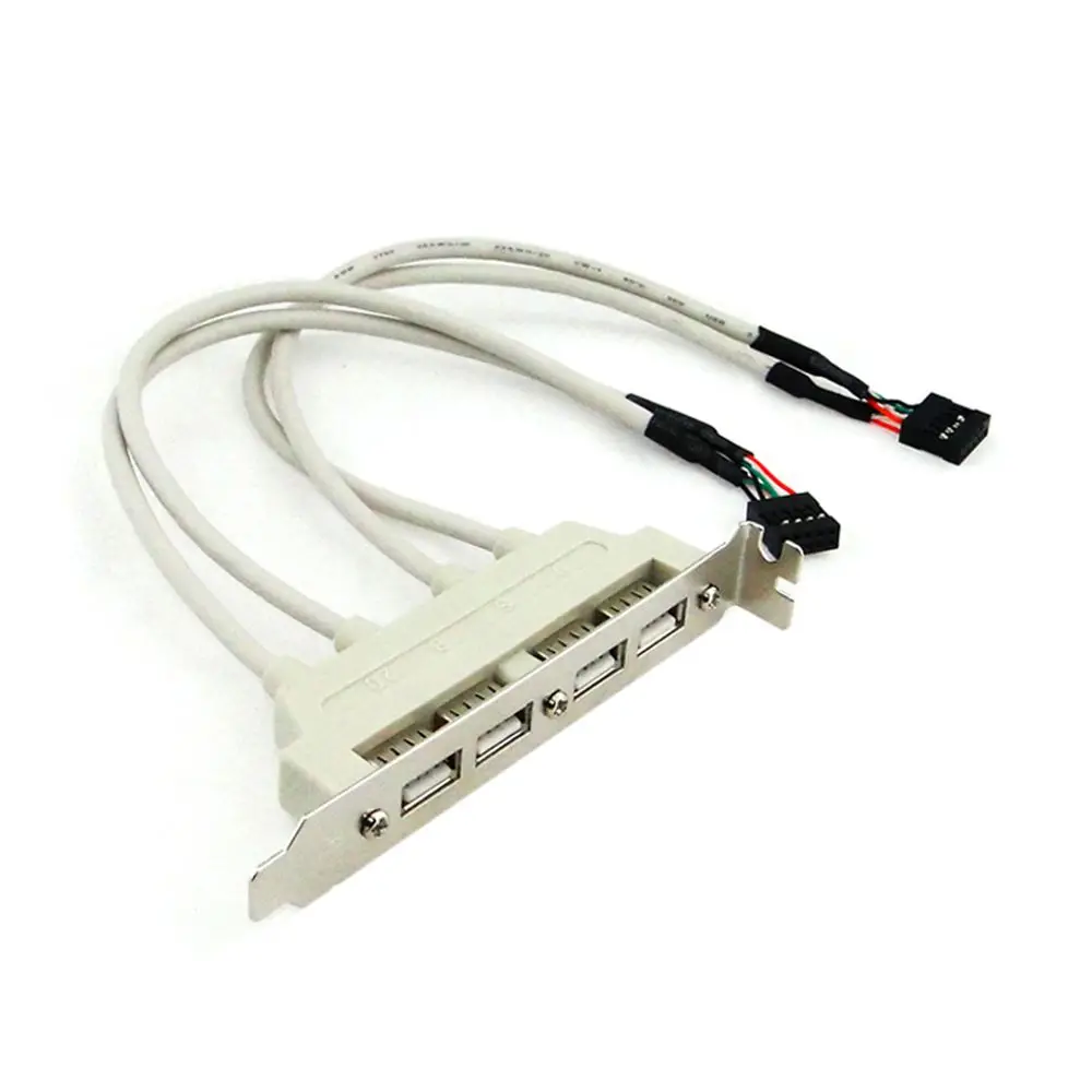 Переходник для материнской платы PCI 4 порта USB 2 0 гнездовой разъем 9 p с кронштейном
