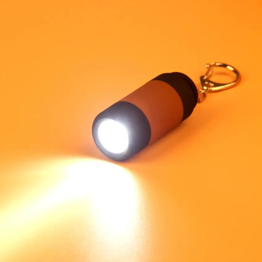 Новый квалифицированный мини-фонарик 0 3 Вт 25Lum USB Перезаряжаемый светодиодный