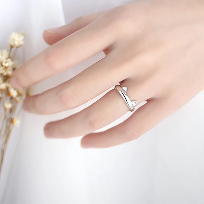 QOOKOO I модные милые кошачьи уши лапы коготь кольцо Открыть Регулируемая Bijoux