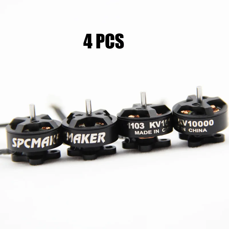 4 шт. SPCMAKER Motors 1103 8500KV 10000KV 2-3S бесщеточный двигатель для радиоуправляемого дрона