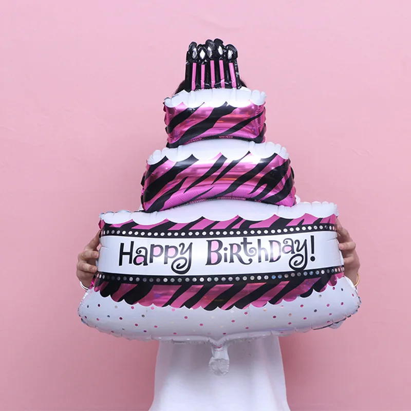 1 PCS С Днем Рождения Большая насадка для декорирования тортов Фольга воздушные