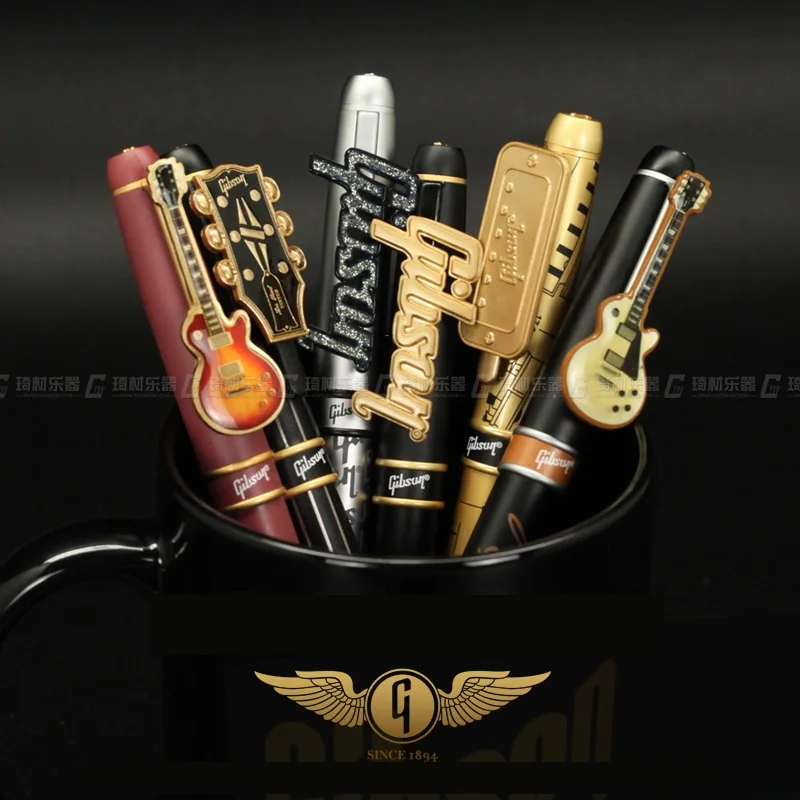 Официальный GibsonGuitars логотип ручка с коллектор чехол лес Поль бабки летающий v