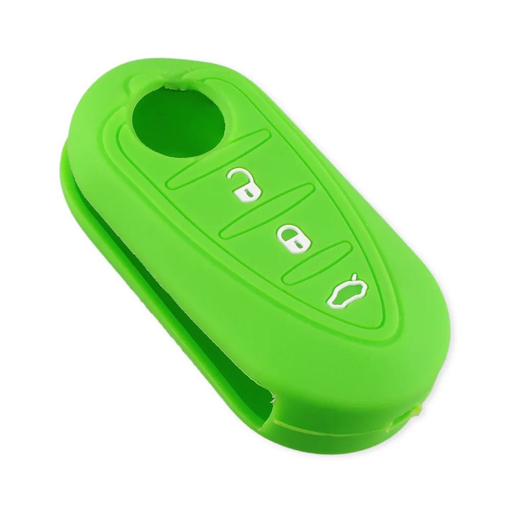 KEYYOU 3 кнопочный силиконовый резиновый чехол для ключей Fob Alfa Romeo Mito Giulietta Brera 4C 159 GTA