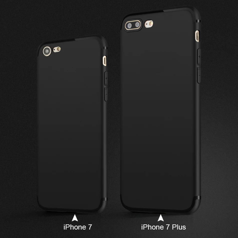 Мягкий тонкий чехол KOLPLER для iphone 7 мягкий матовый из ТПУ ударопрочный чехол-бампер