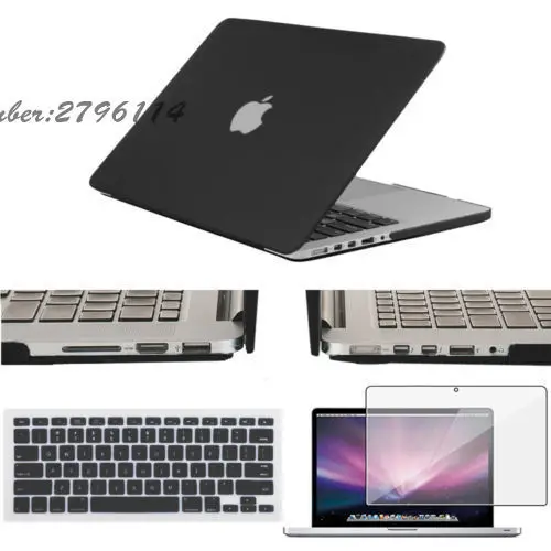 Новый матовый чехол для Apple macbook Air Pro retina 11 12 13 15 сумка ноутбука Macbook 3 дюймов +