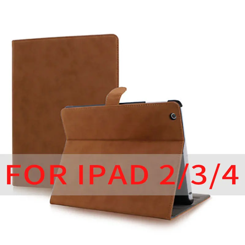 Ретро деловой чехол из ПУ кожи для iPad Air 1 2 Pro 9,7 fundas для Ipad 2 3 4 Mini 1 2 3 4 смарт-чехол для планшетов - Цвет: For ipad 2 3 4-B
