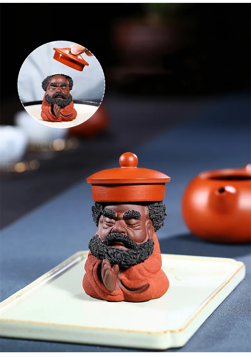 XMT-HOME Gongfu Чайный набор аксессуары фиолетовая глина чай питомец Бодхидхарма Буда статуэтки Чай Домашние животные