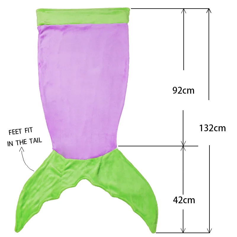 Детское супер мягкое вязаное одеяло для девочек Smartlife с хвостом русалки теплый