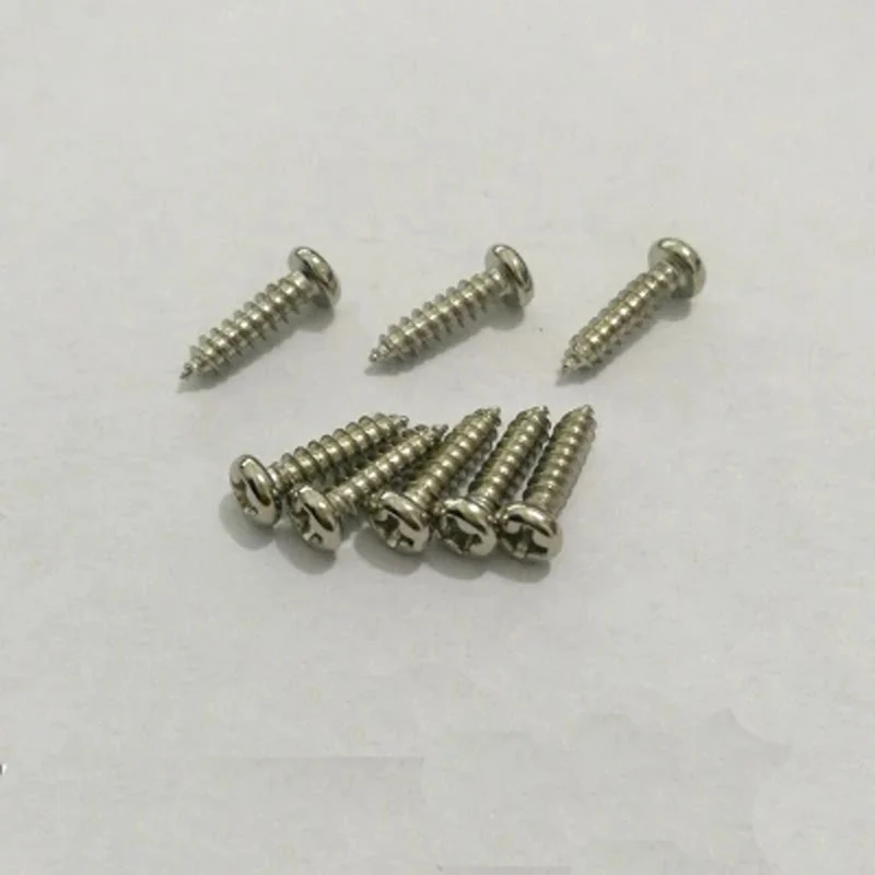 

50pcs M2 Nickel plated GB845 Pan head Phillips screw Hardened self-tapping screws 3mm-20mm Length