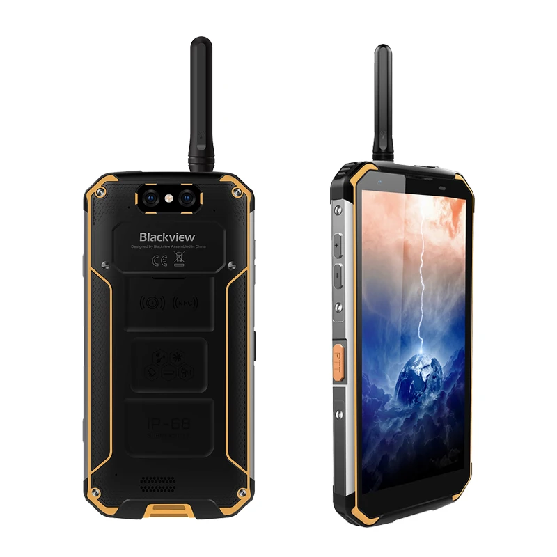 BLACKVIEW BV9500 Pro IP69K рация 5," 18:9 FHD Смартфон Android 8,1 6+ 128 ГБ 10000 мАч Беспроводная зарядка для мобильного телефона NFC - Цвет: Цвет: желтый