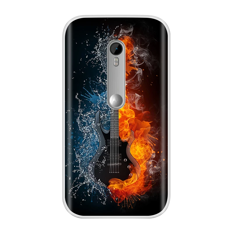Чехол для Moto G3 Мягкий Силиконовый ТПУ Модный Рисунок накладка на заднюю панель