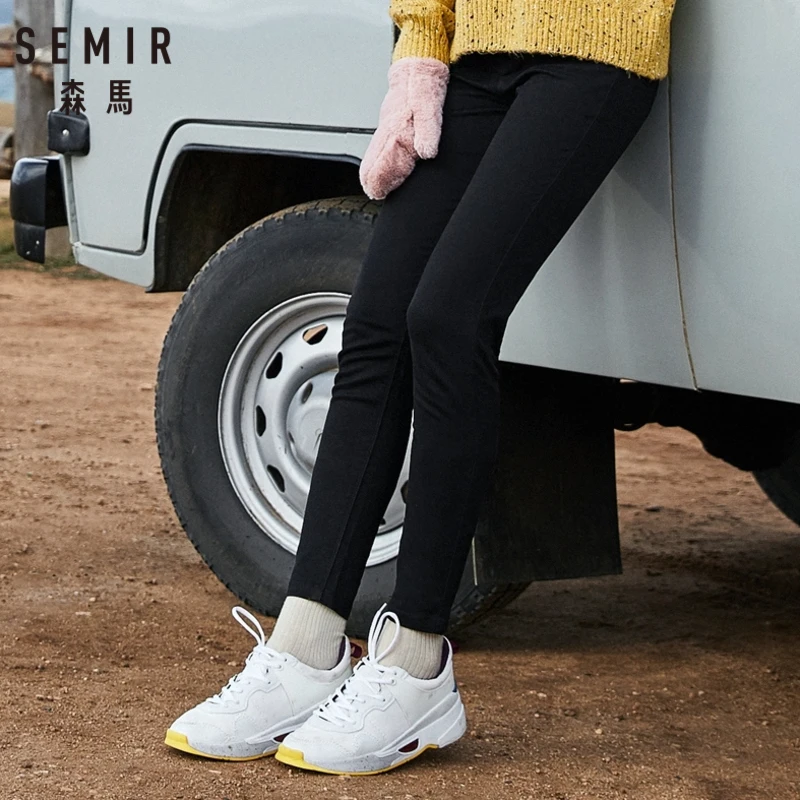 SEMIR женские обтягивающие хлопковые укороченные брюки длиной до щиколотки