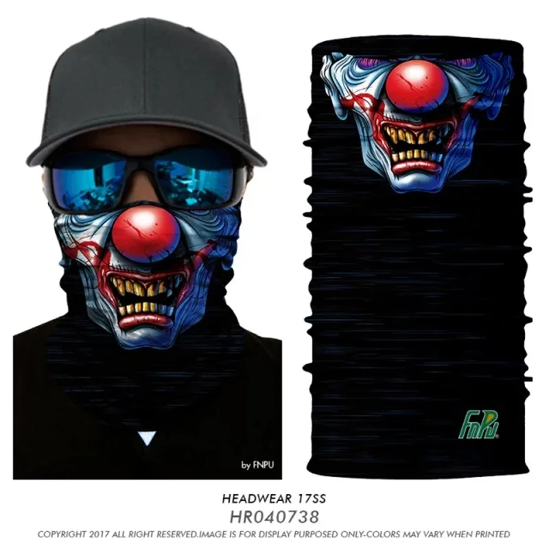 3D Лыжная маска-Балаклава Joker Facemask Ghost Durag Маска Тушь для ресниц Мотоцикл Лыжная Маска Мотоцикл Велоспорт Женщины Мужчины шарф бандана