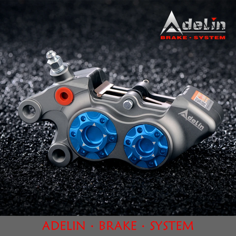 Тормозные суппорты для мотоциклов Adelin ADL-11 универсальные HF6 40 мм 4 поршня ЧПУ