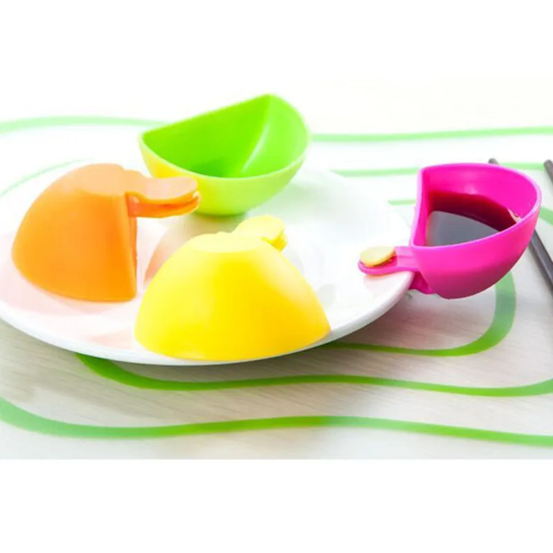 2 pcs/lot Assorted Salad Saucer Ketchup Jam Dip Clip Cup Bowl Tableware Home Kitchen Accessories Colorful | Дом и сад