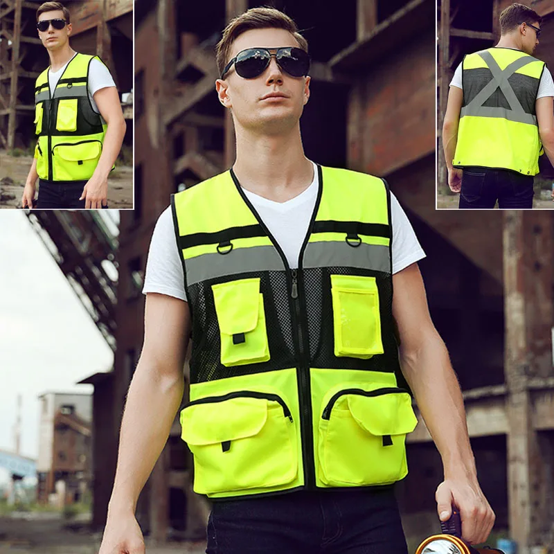 Reflective Cycling Vest Outdoor Sport Ciclismo Safety Traffic Safety Reflective Warning Vest Clothing Motorcycle Night Riding