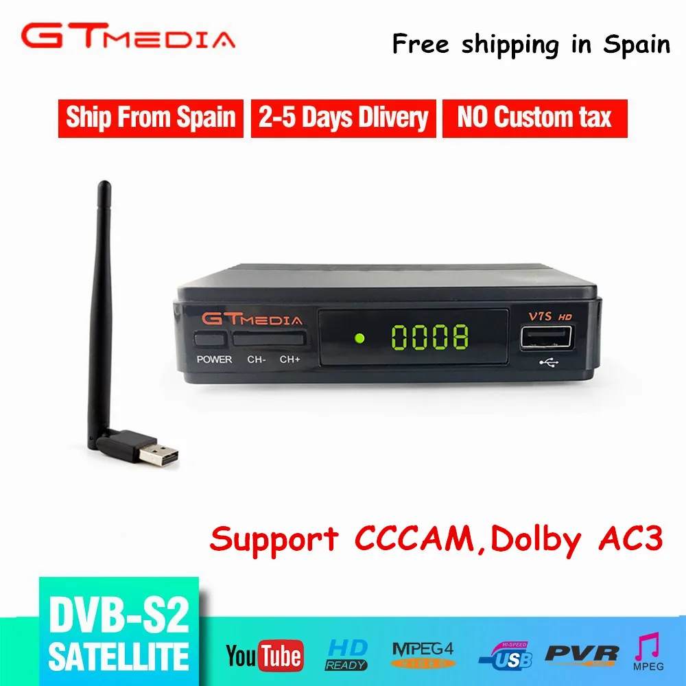 GTMEDIA оригинальный Freesat HD DVB S2 V7S спутниковый телеприставка H.264 1080p Поддержка CCCAM Dolby