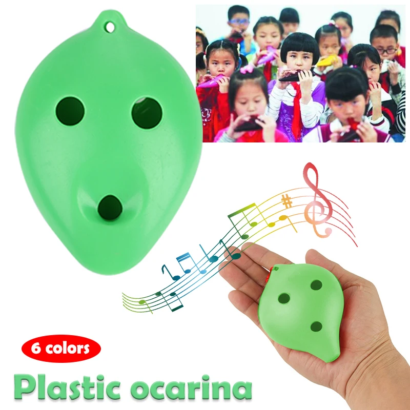 Ocarina Фарфоровая керамика пластик C мелодия начинающих обучение 6 отверстий прочные духовые инструменты игрушки белая глина практичный треск
