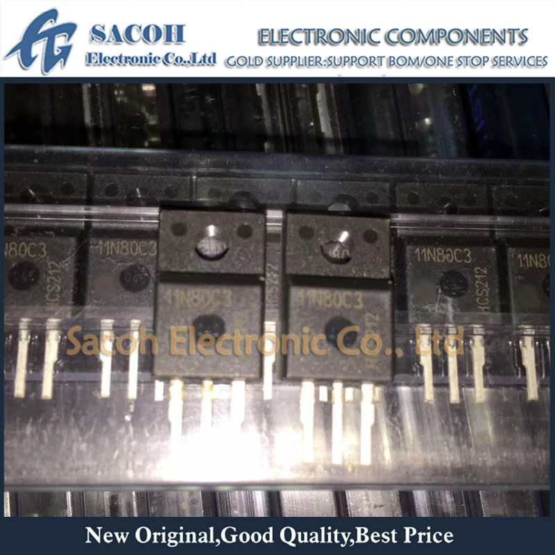 

Бесплатная доставка 10 шт. SPA11N80C3 11N80C3 11N80 TO-220F 11A 800V мощный МОП-транзистор