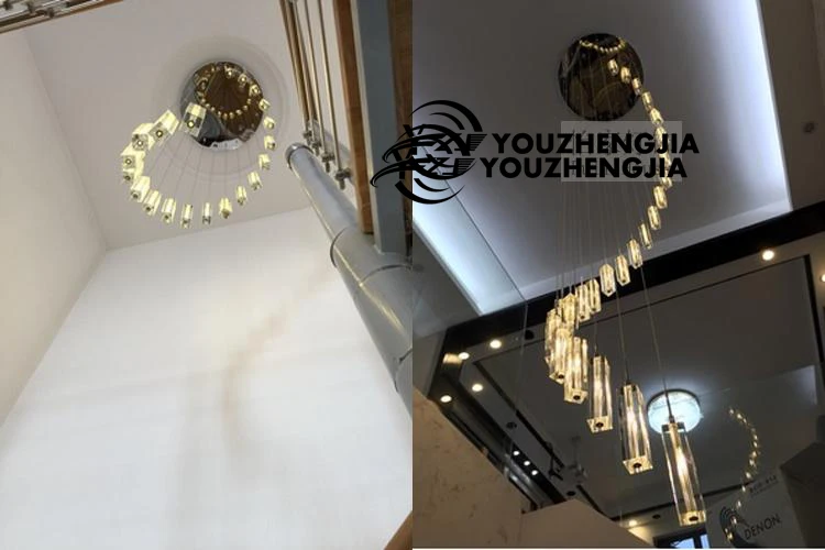 Современная китайская простая светодиодный лла Хрустальная блочная длинная