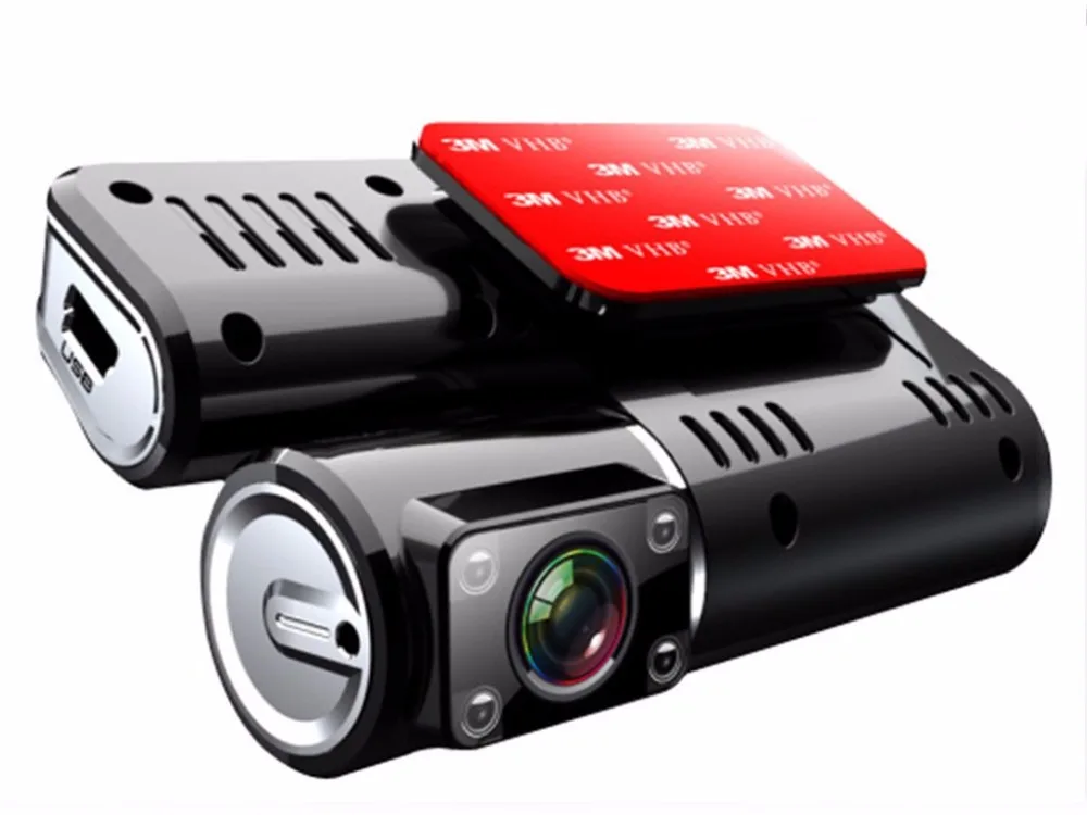 Dual Lens Car DVR Camera I1000 Full HD 1080P 2.0&quotLCD Dash Cam+8 IR LED Light Night Vision H.264 Rotatable Video Recorder | Автомобили