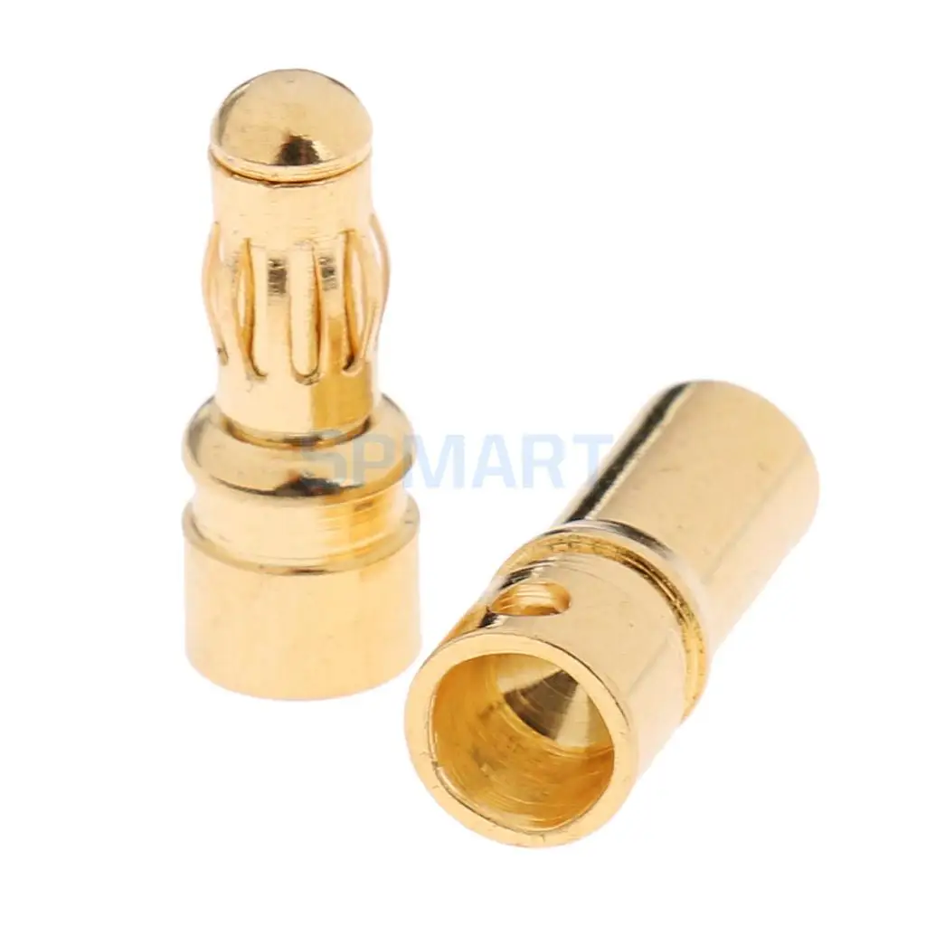 20pcs Gold-plated Banana Plug Bullet Connector 3.5mm for ESC Motor Battery | Игрушки и хобби