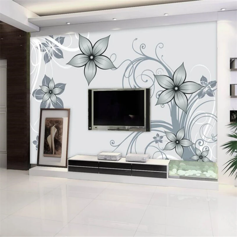 

3D фотообои beibehang на заказ, цветы ручной работы, 3d обои для гостиной, спальни, фоновые украшения для телевизора