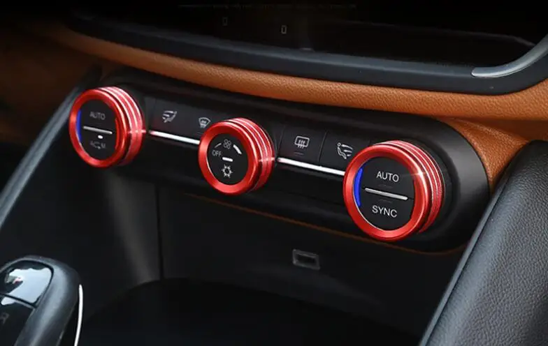 Для Alfa Romeo Giulia Stelvio 2017 3 шт. цветной металлический автомобильный переключатель