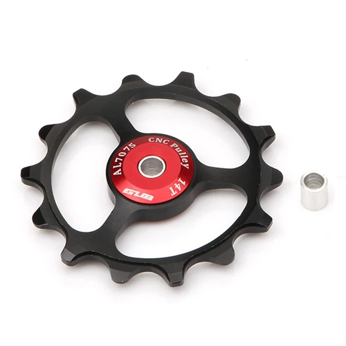 14T Black GUB 11, 12, 13, 14 лет MTB задний переключатель передач велосипедный опорное колесо 9/10/11 Скорость шкив AL7075 CNC дорожный велосипед направляющий ролик, 4 мм, 5 мм, 6 мм - Цвет: 14T Black