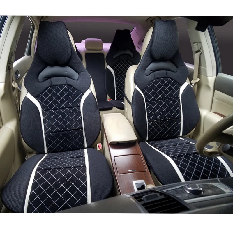 Автомобильные чехлы на сиденья 3 слоя с сеточной подкладкой оленья кожа или