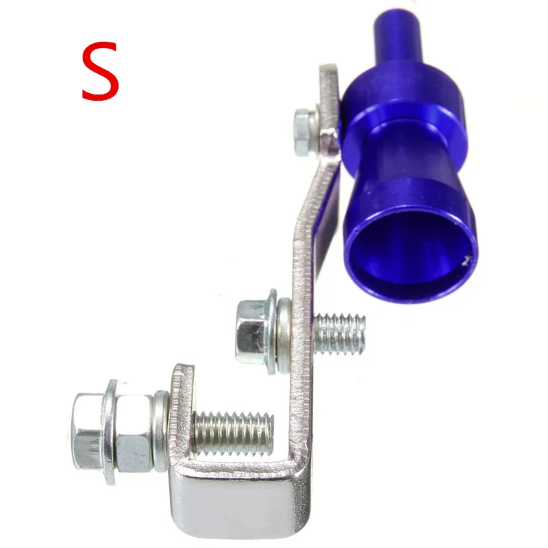 Blue-S Car Vehicle Motorbike Aluminum Exhaust Fake Turbo Whistle Pipe Sound Muffler Blow Off Valve S/M/L/XL Universal - Цвет: Blue-S