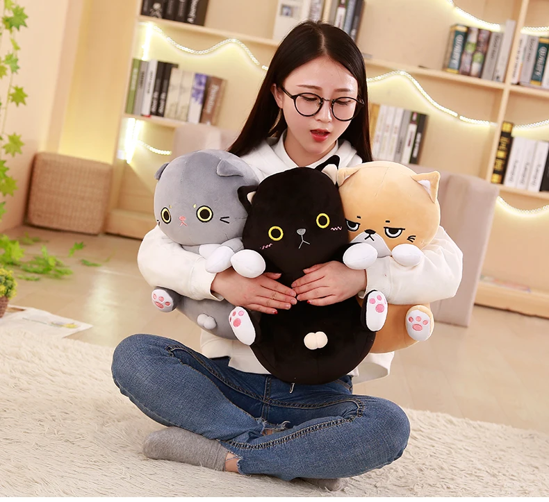Супер мягкие плюшевые игрушки мультфильм животных молоко Кот куклы милые сон подушки на день рождения Рождественские подарки для детей 27/35/75 см