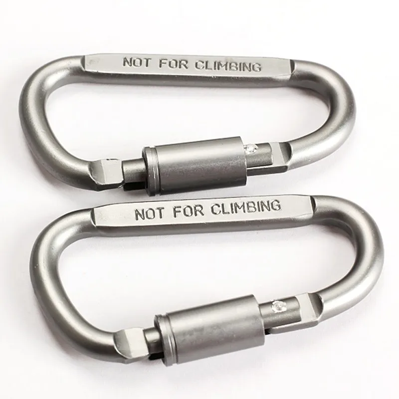 

10pcs/lot Outdoor superhard aluminium alloy carabiner keyring climbing lock hung rope buckle keychain