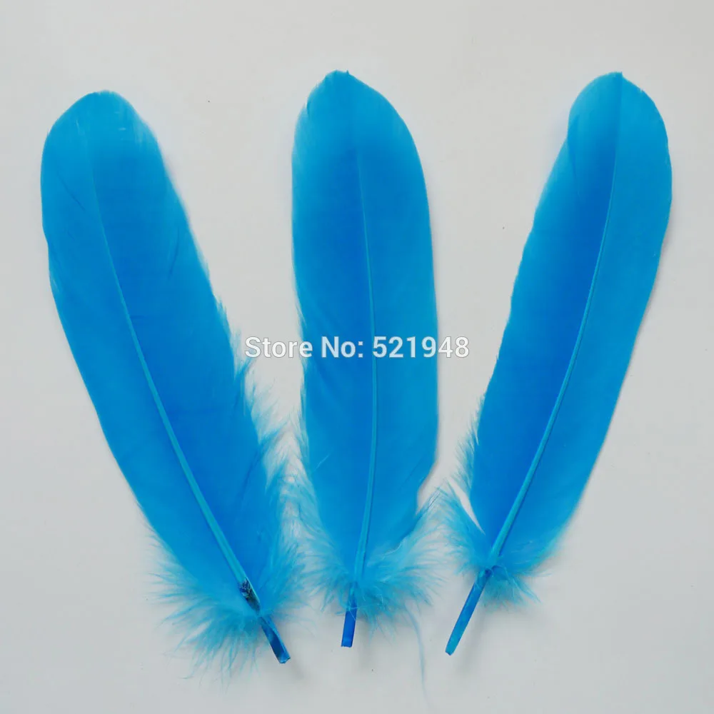 Natural ! 100pcs 5-8inch 13-20cm sky blue color goose feathers Clothing Necklace earrings dance accessories Decorative Feather | Дом и сад