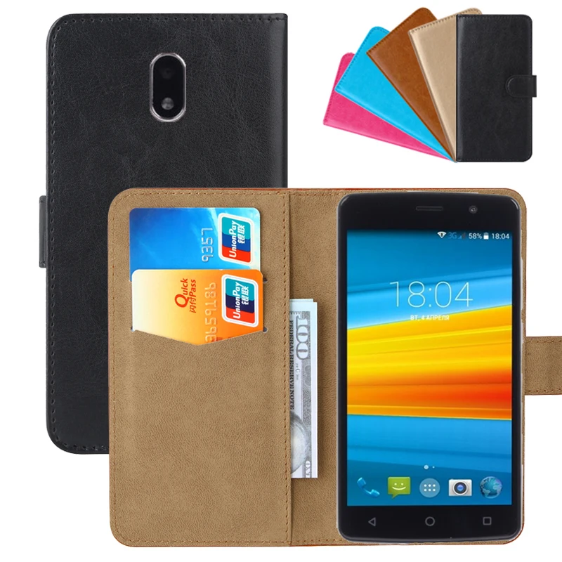 

Luxury Wallet Case For DEXP Ixion ES750 Connect PU Leather Retro Flip Cover Magnetic Fashion Cases Strap