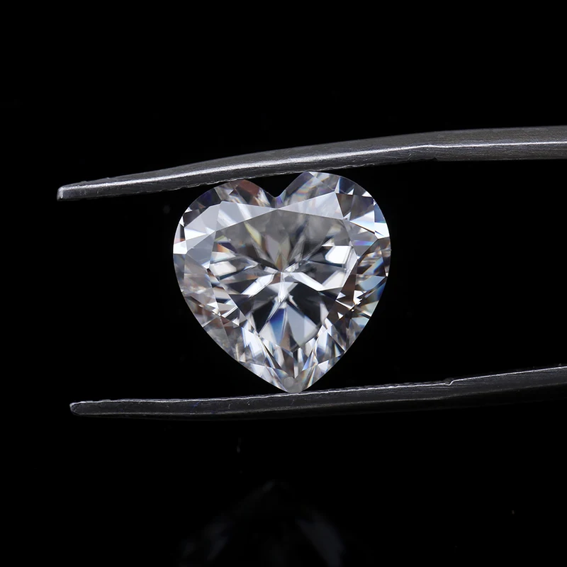 10*10 мм и 3.5ct блестящие белые бусины E/F цвет для колец в форме сердца муассаниты