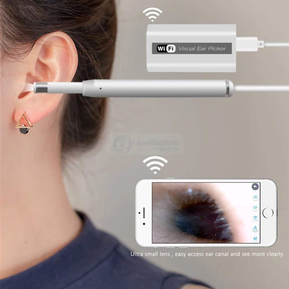 HD 720 P Otoscope Мини WiFi эндоскоп камера многоцелевой осмотр уха очиститель бороскоп