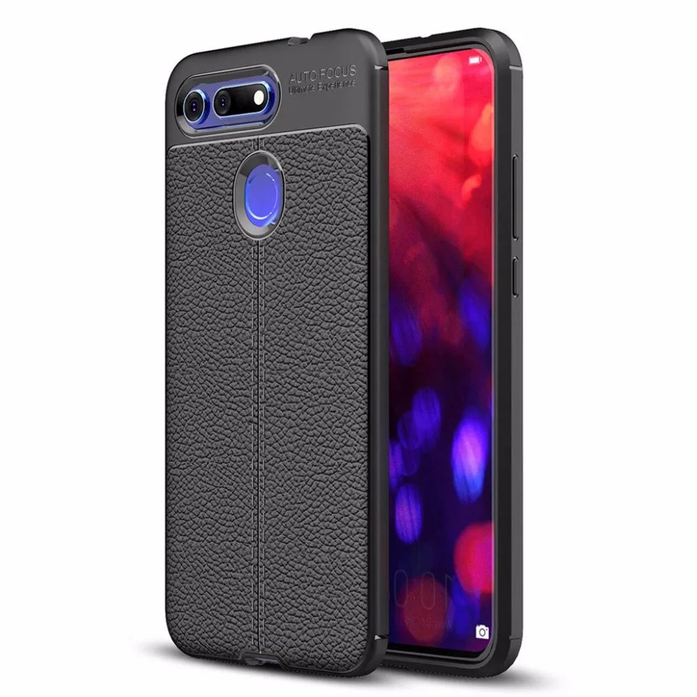 Защитный чехол для huawei View 20 кожаный силиконовый защитный мягкий бампер